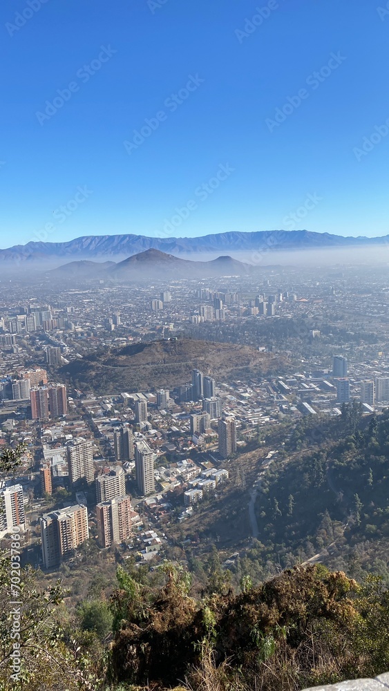 aerial view Santiago de Chile