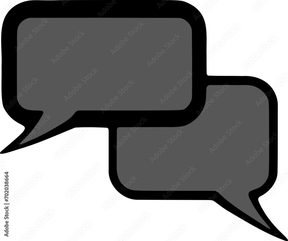 Fototapeta premium Speech bubble outline icon vector illustration. Comic bubble symbol hand drawing design element
