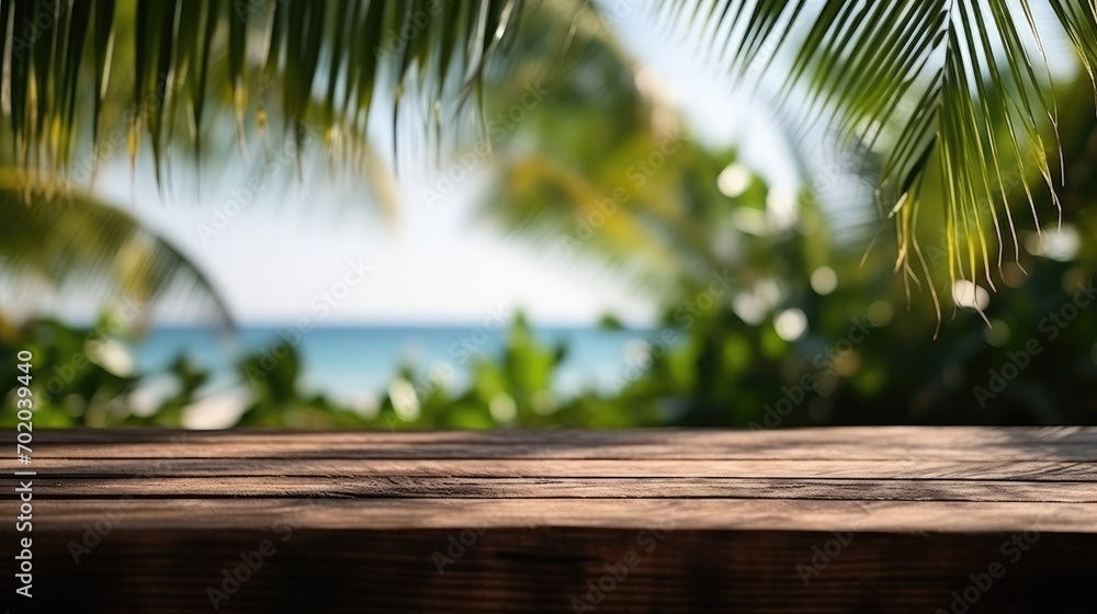 Tropical Beach with Coconuts on Wooden Plank - Summer Vacation and Relaxation Paradise, Experience the Ultimate Tropical Beach Vacation: Coconuts, Palms, and Serenity Await on this Paradise Island. Tropical Beach with Coconuts on Wooden Plank - Summer Vacation and Relaxation Paradise, Experience the Ultimate Tropical Beach Vacation: Coconuts, Palms, and Serenity Await on this Paradise Island.