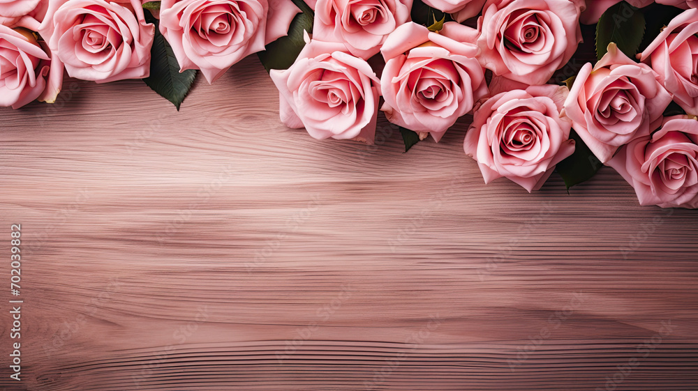 bouquet of pink roses on woodle background bouquet of pink roses on woodle background