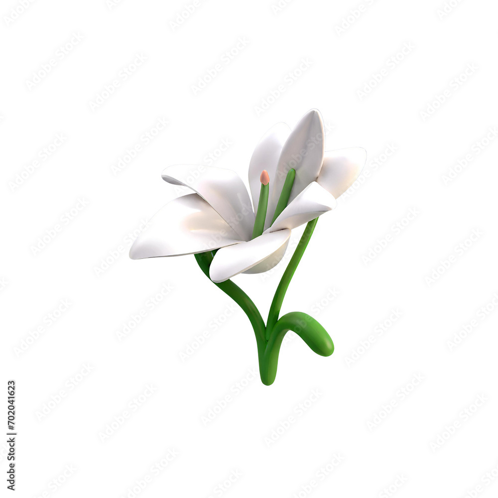 white lily on a white