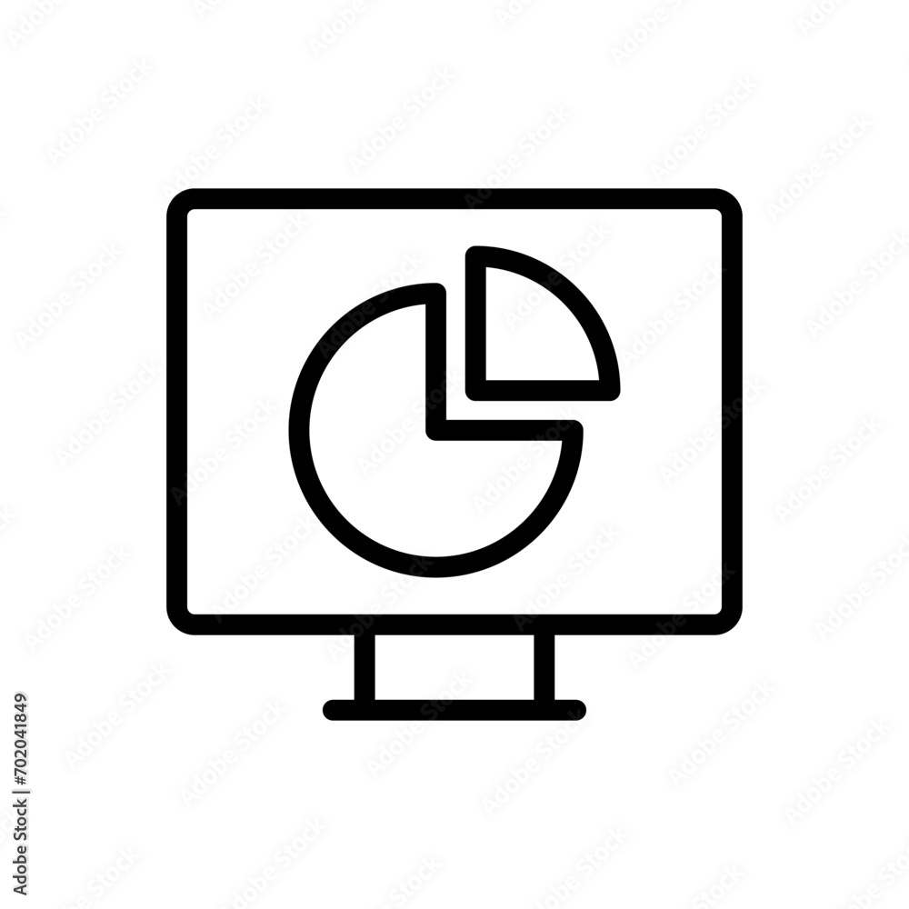 Pie chart data analytics vector icon Pie chart data analytics vector icon
