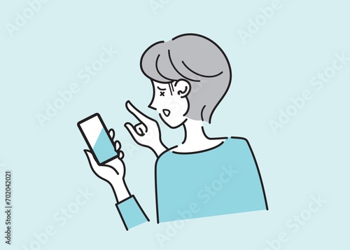 スマホ操作がわからない女性
