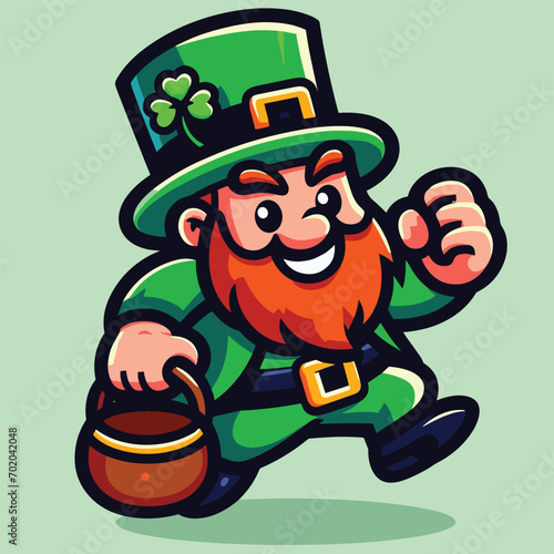 Free vector cute character celebrate st patrick's day 2024 cartoon vector flat isolated illustration