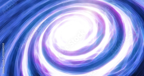 Abstract blue swirling twisted vortex energy magical cosmic galactic bright glowing spinning tunnel made of lines, background