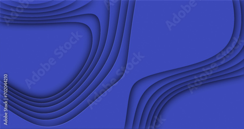 Blue cutted abstract background pattern of lines and waves