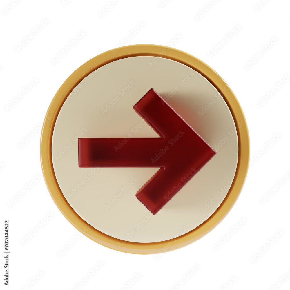 forward with round background 3d icon forward with round background 3d icon