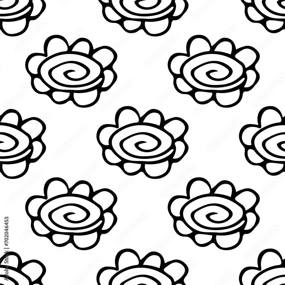 Summer seamless pattern with flowers doodle for decorative print, wrapping paper, greeting cards, wallpaper and fabric Summer seamless pattern with flowers doodle for decorative print, wrapping paper, greeting cards, wallpaper and fabric