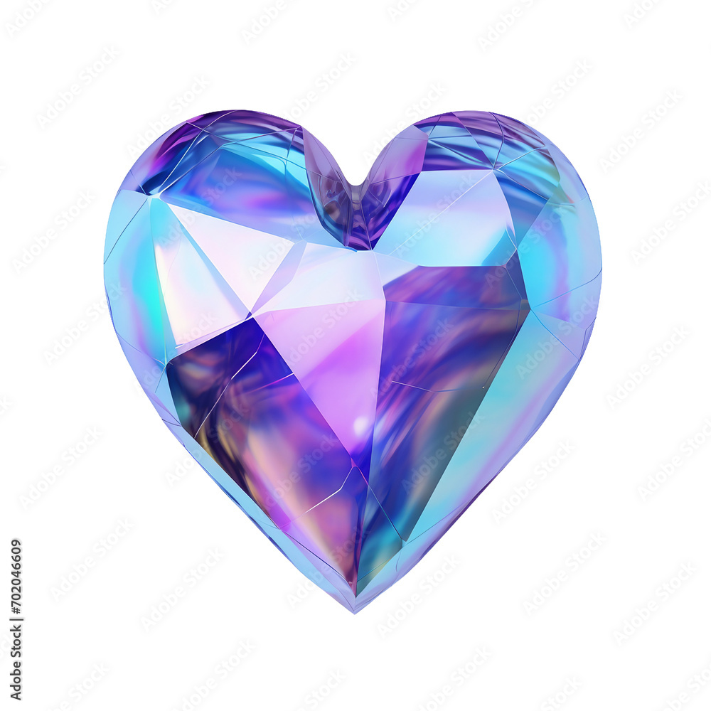 3D Holographic Violet Hearts 3D Holographic Violet Hearts