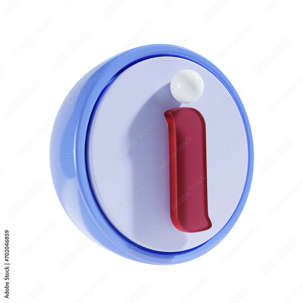 information with round background 3d icon information with round background 3d icon