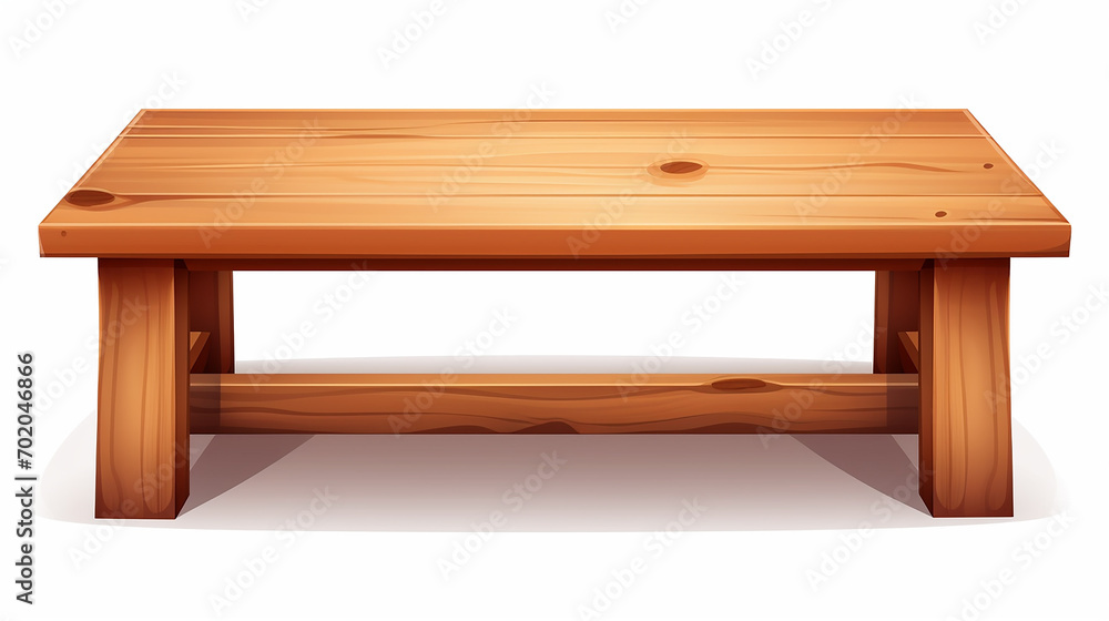 wooden table isolated illustration on white background wooden table isolated illustration on white background