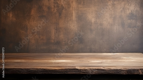 empty weathered or vintage wooden table corner