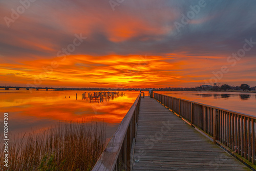 Glorious sunrise at Phoebus Pier