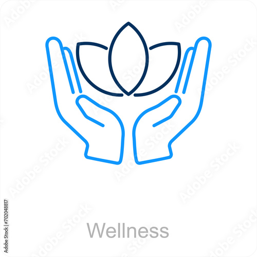 Wellness and flower icon concept