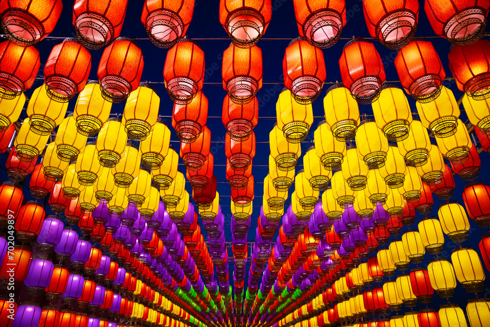 Colorful Chinese lantern decoration for celebration