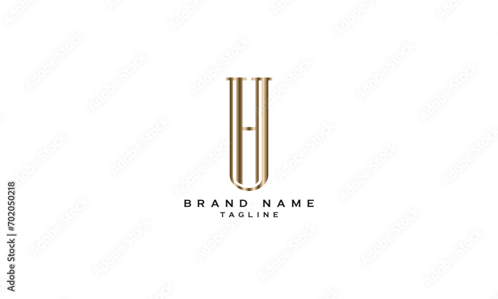 HU, UH, Abstract initial monogram letter alphabet logo design HU, UH, Abstract initial monogram letter alphabet logo design