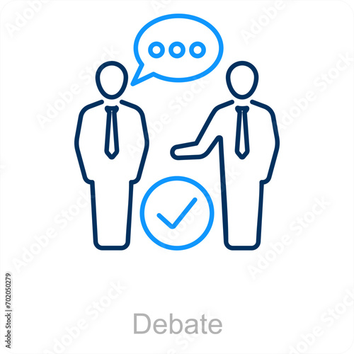 Debate and discuss icon concept