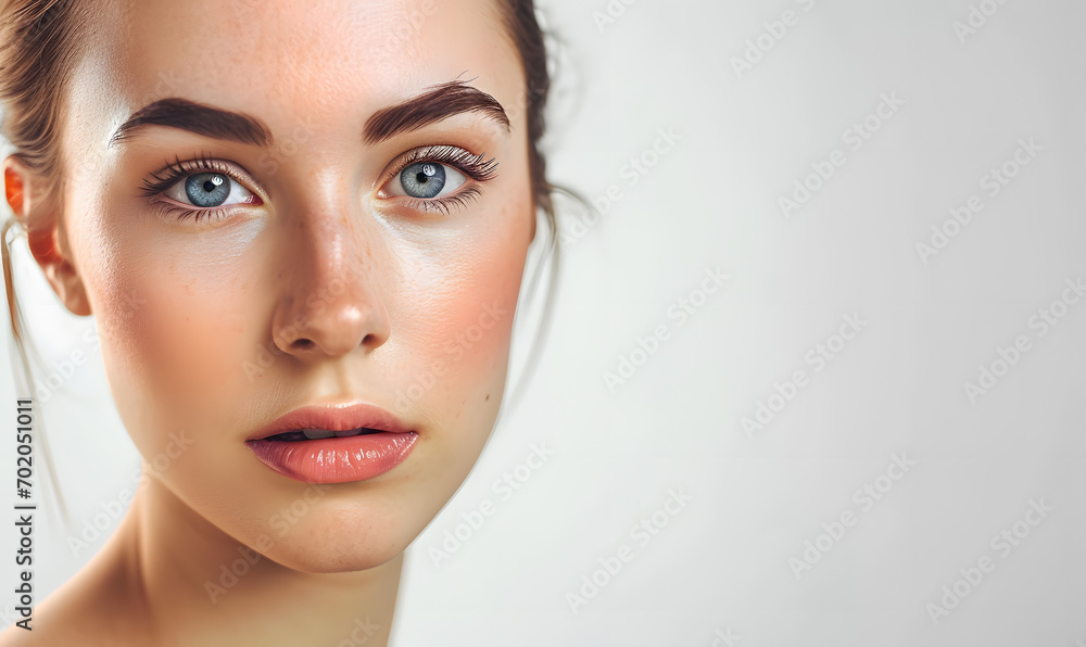 Fototapeta premium close up portrait of a woman, Generative AI