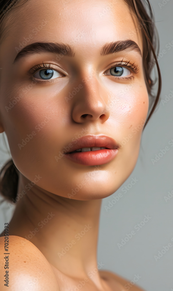 close up portrait of a woman, Generative AI close up portrait of a woman, Generative AI
