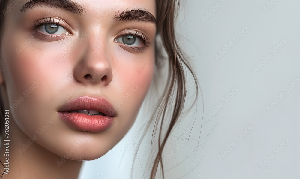 close up portrait of a woman, Generative AI close up portrait of a woman, Generative AI