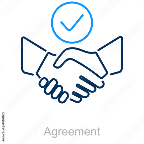 Agreement and deal icon concept