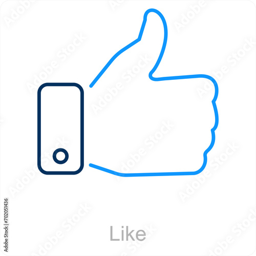 Like and approve icon concept