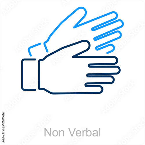 Non Verbal and communication icon concept
