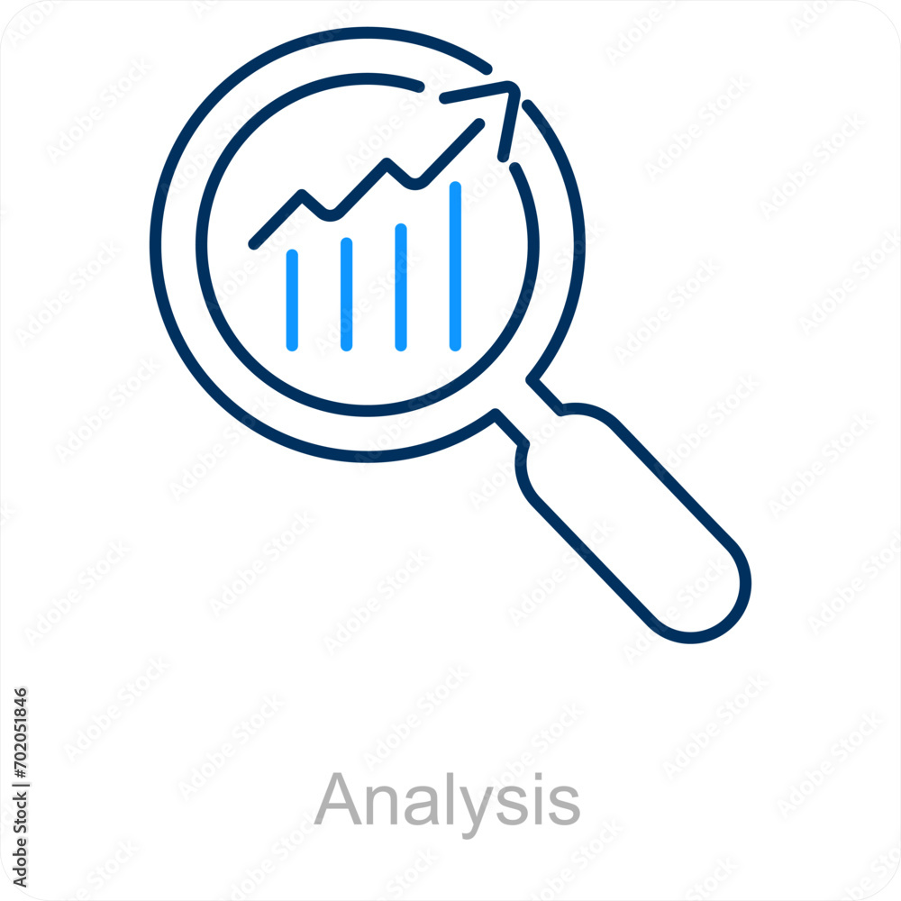 Analysis and data icon concept Analysis and data icon concept