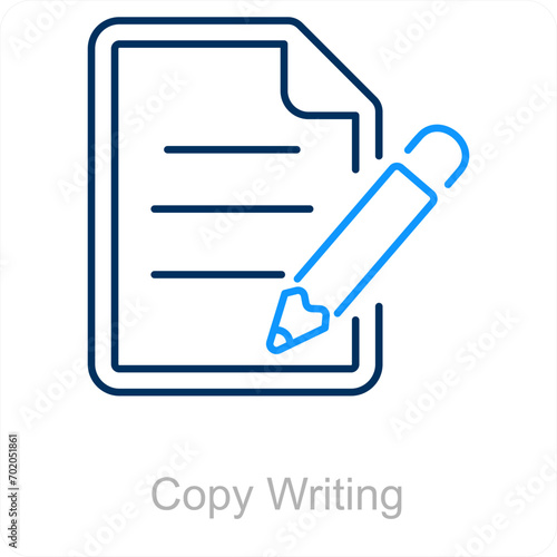 Copy Writing and blog icon concept