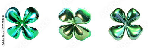Holographic 3D Clover for St. Patrick's