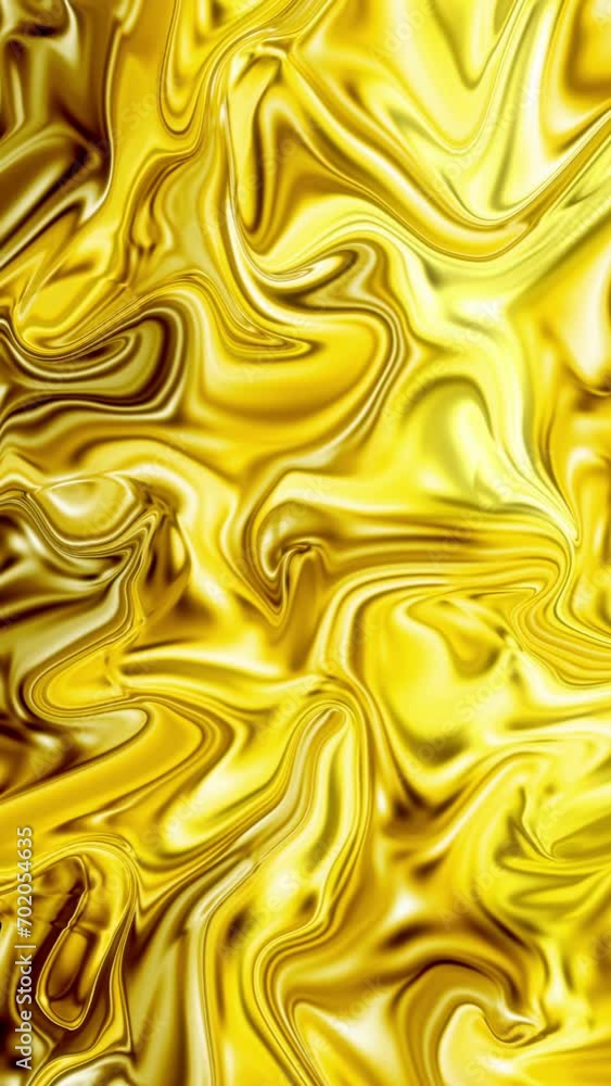 Vertical video animation of a holographic neon foil with golden color gradient. Abstract, liquid, organic background. - Holographic foil. Vertical video animation of a holographic neon foil with golden color gradient. Abstract, liquid, organic background. - Holographic foil.