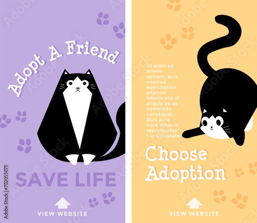 Adopt friend and save life, choose adoption banner