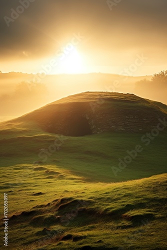 Sunrise over a megalithic tomb 