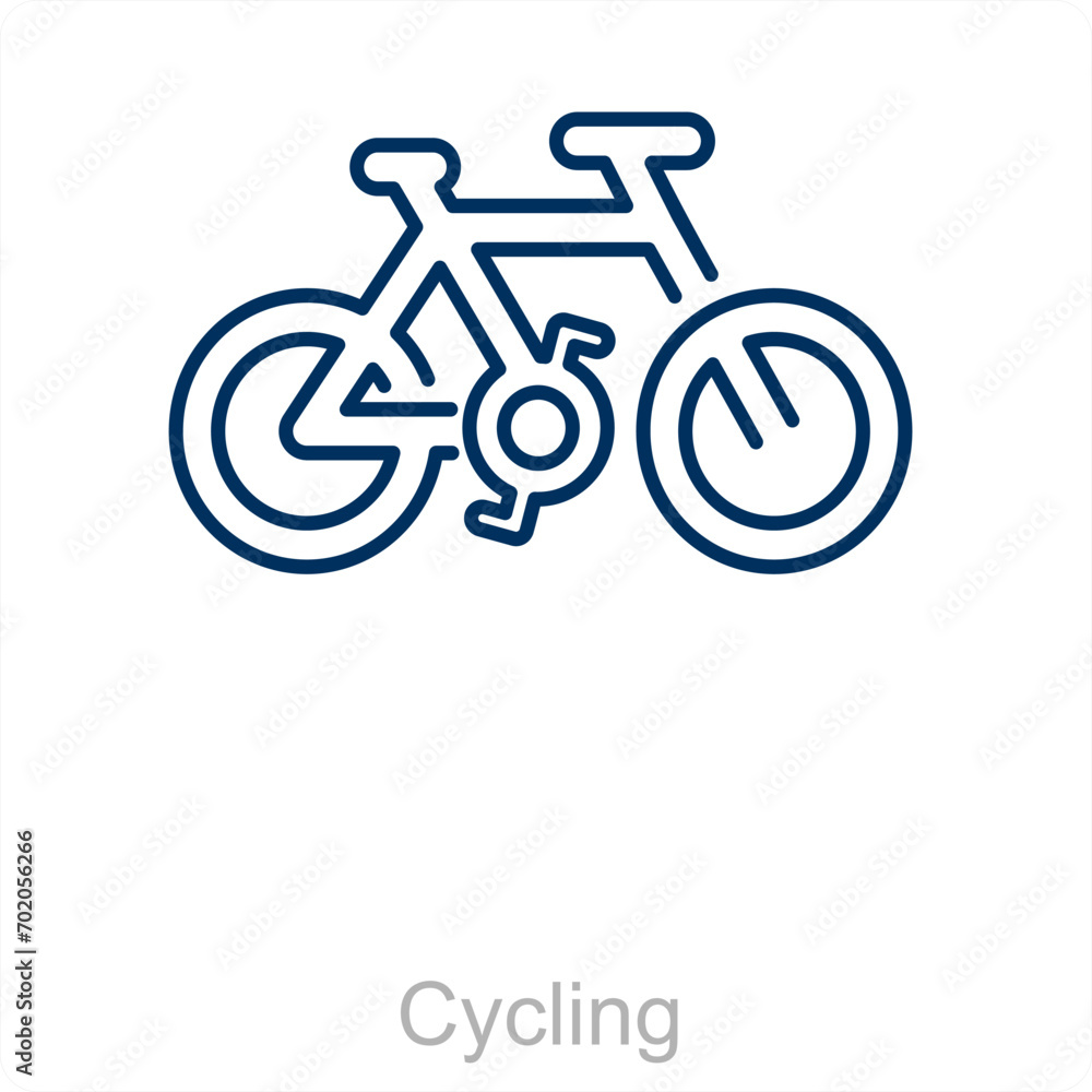Cycling and cycle icon concept Cycling and cycle icon concept