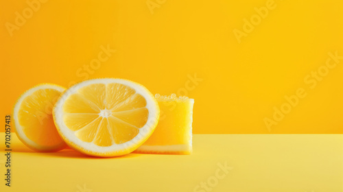 Raw fresh background ripe slice fruit food healthy lemon yellow organic
