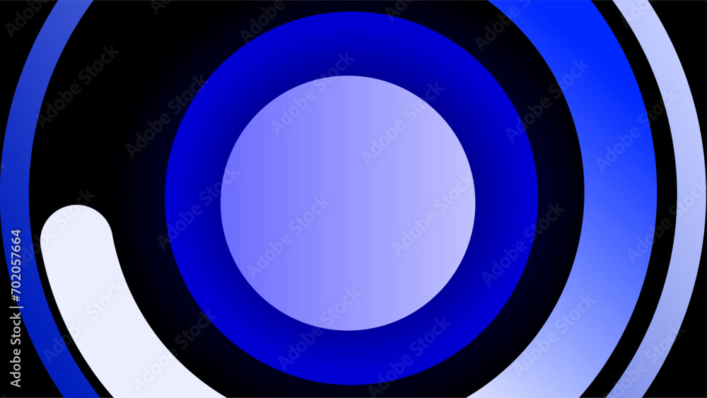 Bevel blue circle with rotating outlines copy space frame presentation background. Bevel blue circle with rotating outlines copy space frame presentation background.