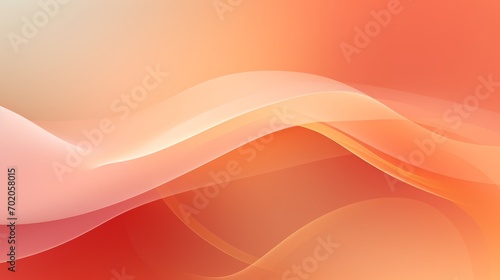 Abstract modern orange gradient waves overlay background with copy space for text