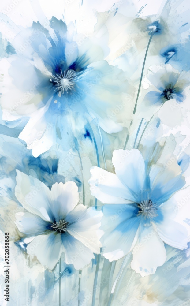 Close-up photo of soft blue and white flower backgrounds Close-up photo of soft blue and white flower backgrounds
