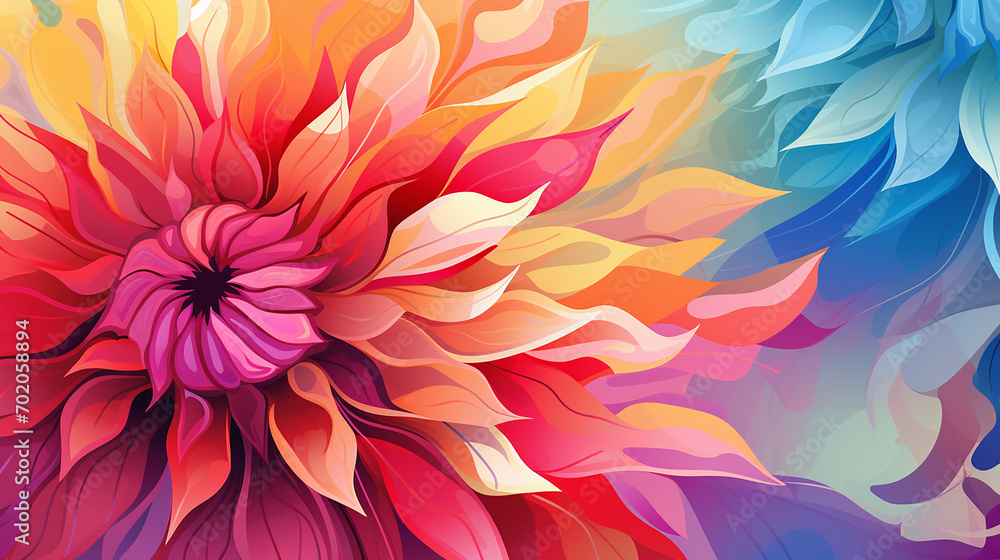Obraz premium abstract floral background colorful flower dahlia