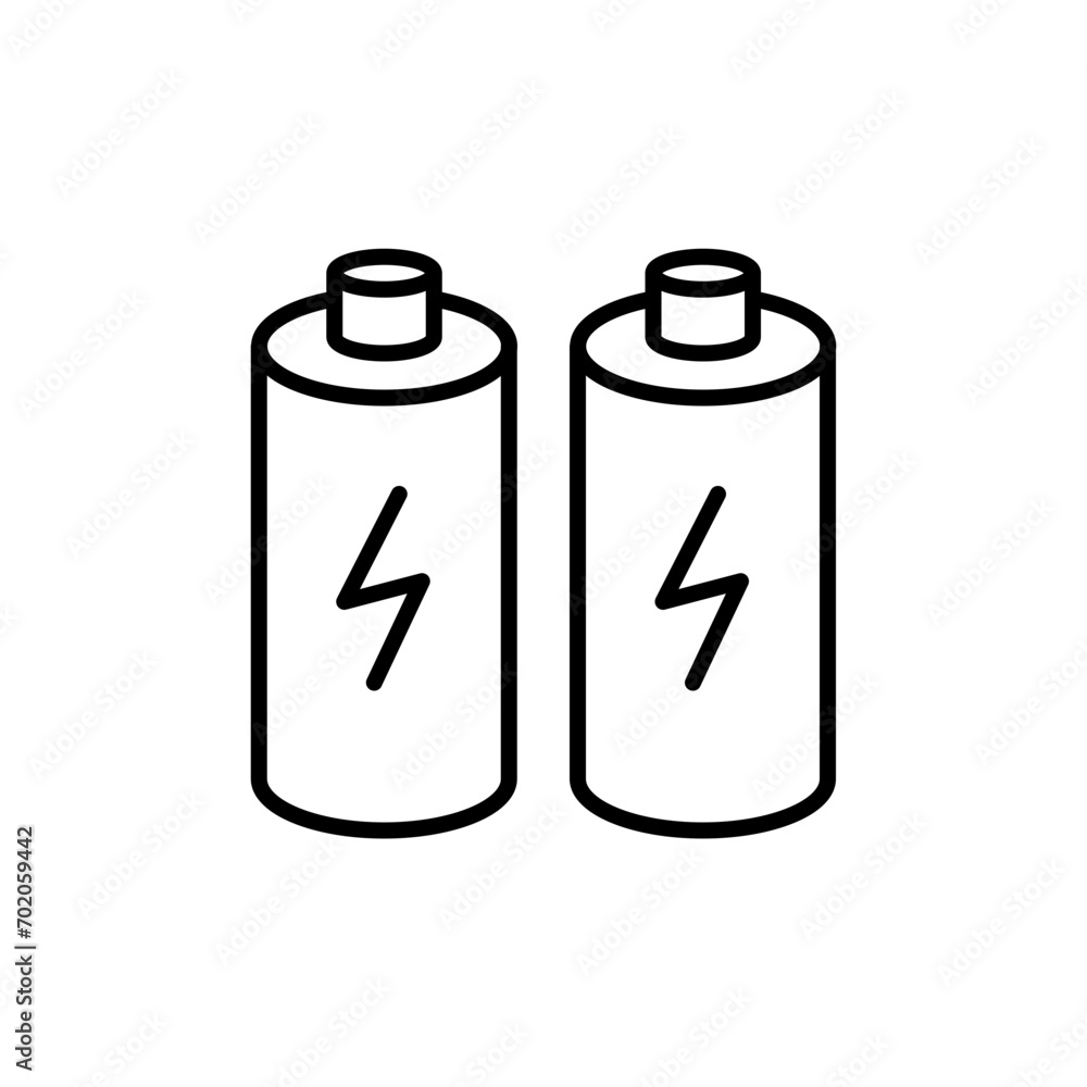 Battery power outline icons, minimalist vector illustration ,simple transparent graphic element .Isolated on white background Battery power outline icons, minimalist vector illustration ,simple transparent graphic element .Isolated on white background