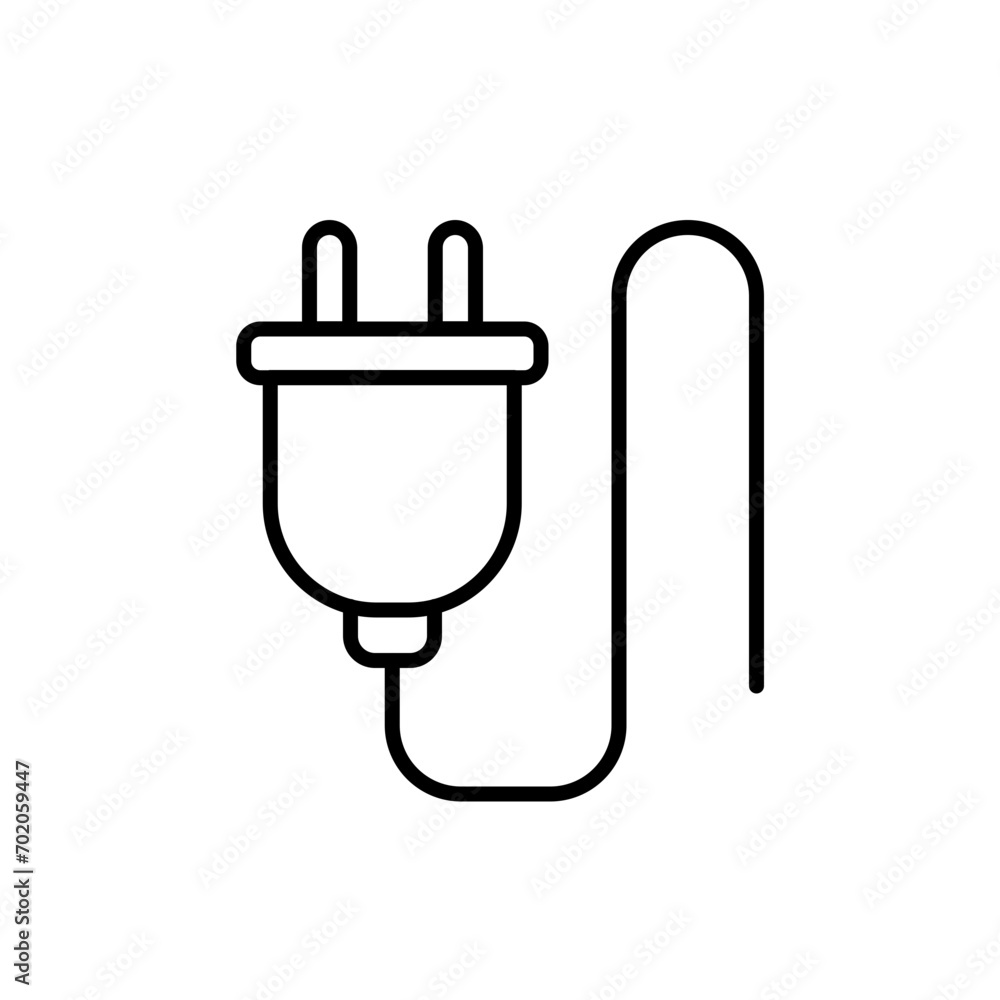 Electrical plug outline icons, minimalist vector illustration ,simple transparent graphic element .Isolated on white background Electrical plug outline icons, minimalist vector illustration ,simple transparent graphic element .Isolated on white background