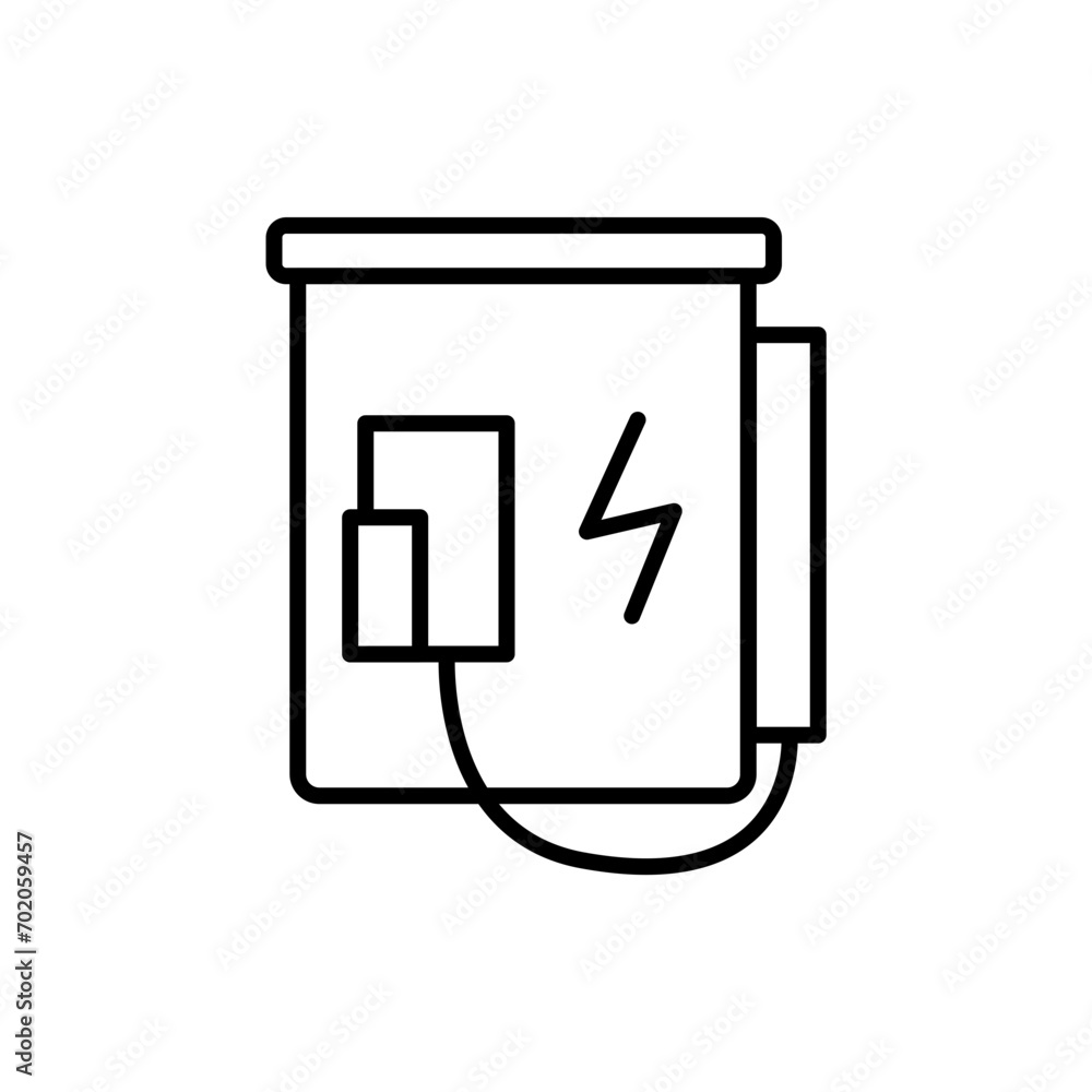 Electric box outline icons, minimalist vector illustration ,simple transparent graphic element .Isolated on white background Electric box outline icons, minimalist vector illustration ,simple transparent graphic element .Isolated on white background