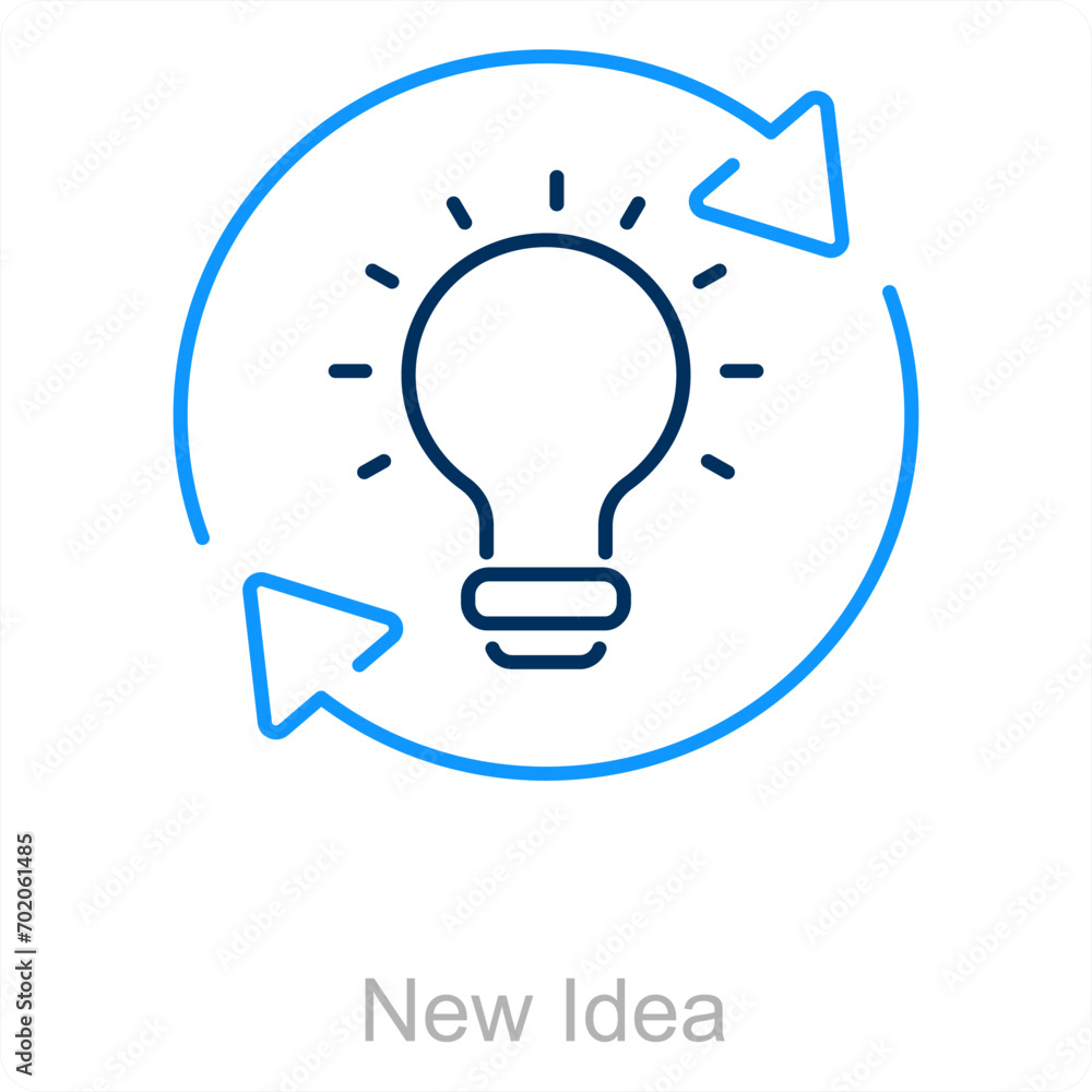 New Idea and idea icon concept New Idea and idea icon concept