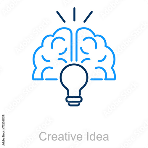 Creative Idea and idea icon concept 