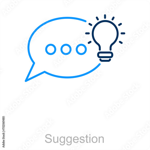 Suggestion and idea icon concept 