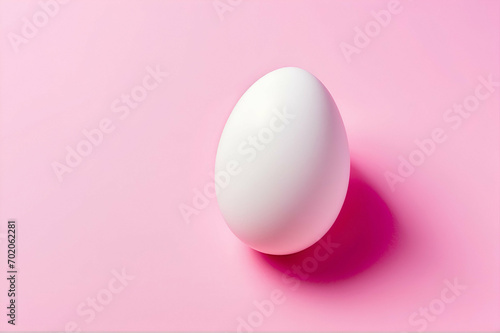 Easter White egg color on pink background