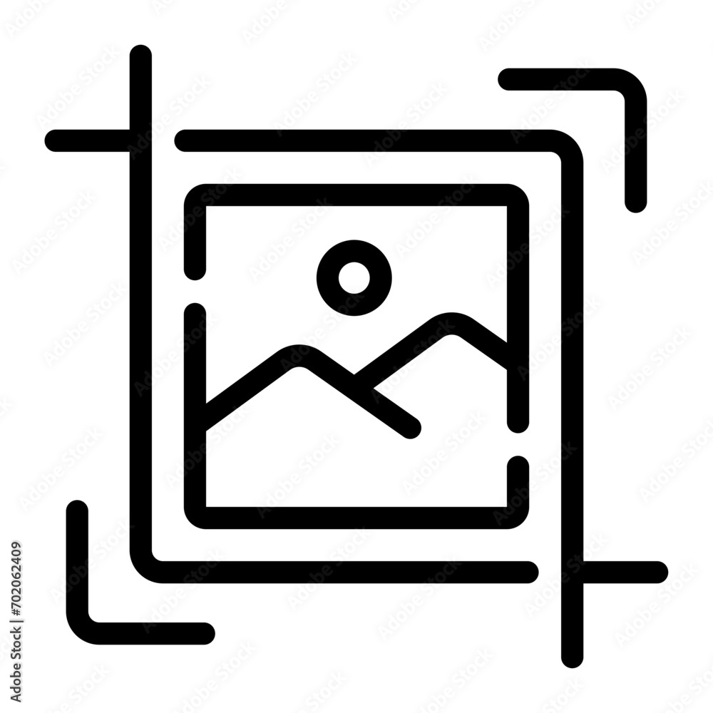 crop Line Icon crop Line Icon
