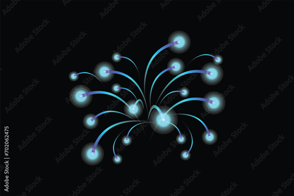 Firework Happy New Year Sticker