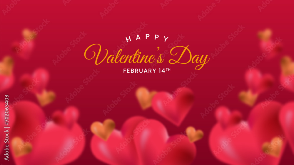 valentines day background or wallpaper with hearts and love