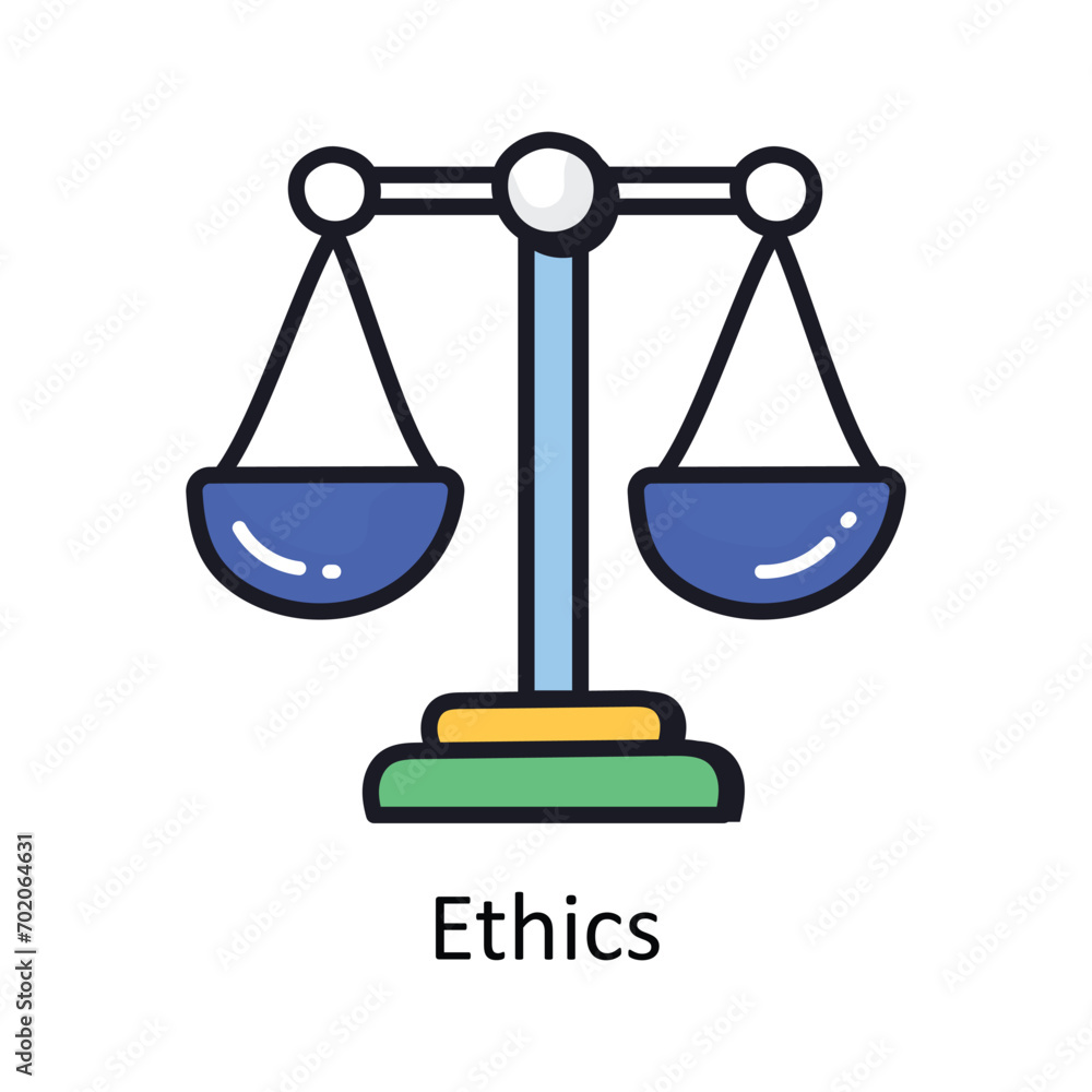 Ethics vector filled outline doodle Design illustration. Symbol on White background EPS 10 File Ethics vector filled outline doodle Design illustration. Symbol on White background EPS 10 File
